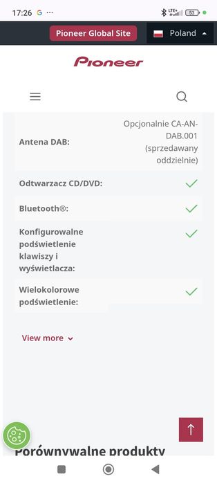 Radioodtwarzacz 2 din Pioneer avh z5200dab, car Play android auto