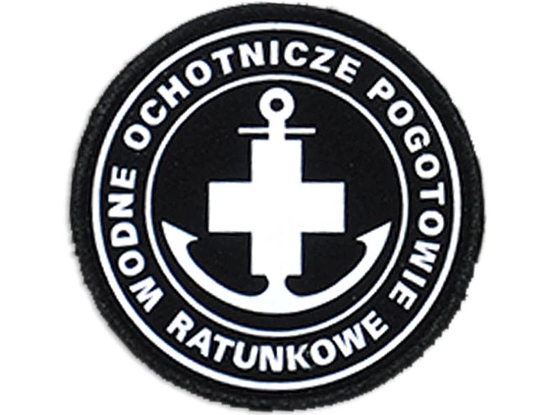 Emblemat odblaskowy WOPR na rzepie 8,5 cm