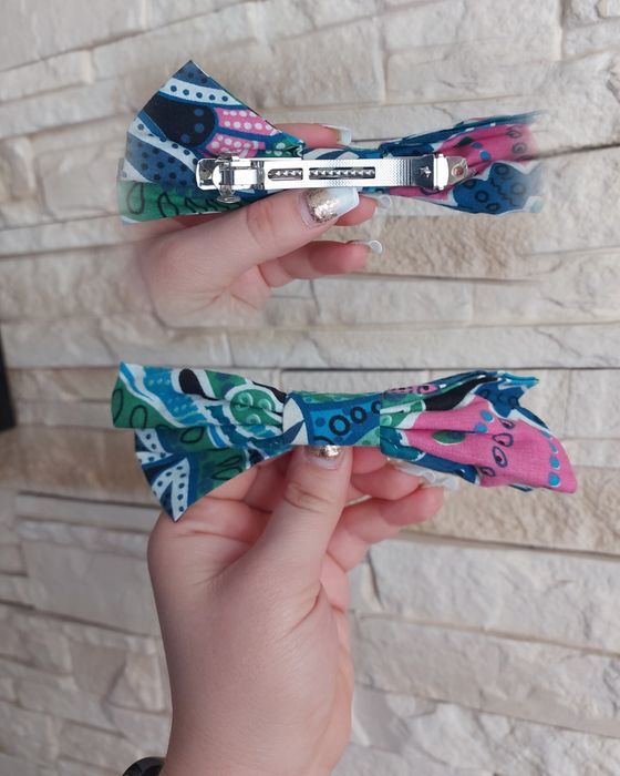 Spinka do włosów kokardka mucha retro vintage kolorowa