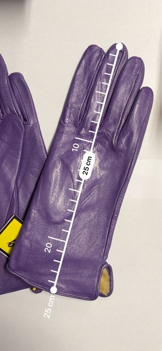 Rękawiczki skorzane ocieplane nowe 7