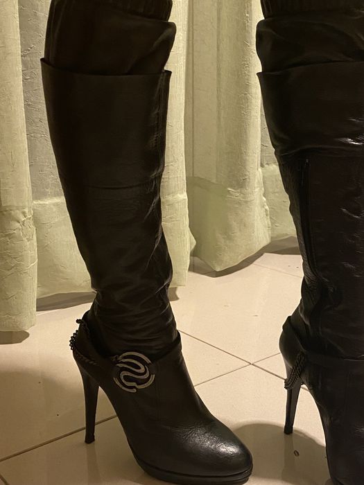 Botas altas pretas 36