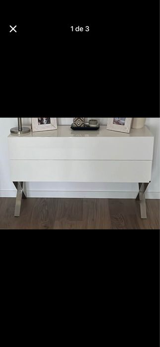 Aparador/ consola branco lacado