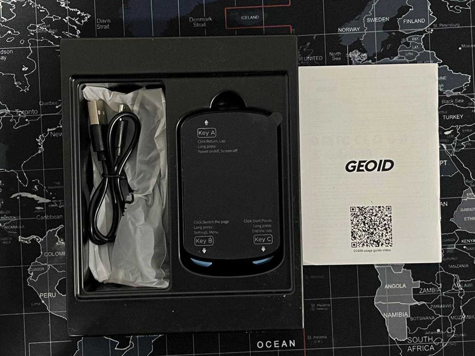 GEOID GPS Bike Computer с цветным дисплеем — новый, полный комплект