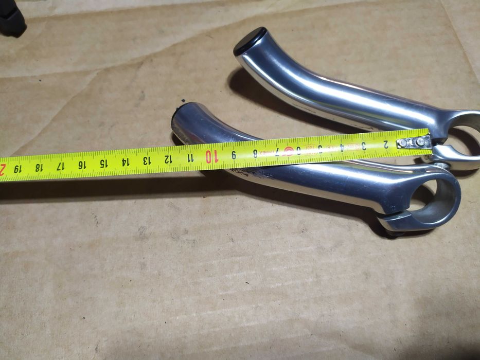Rogi aluminiowe na kierownicę Dł.12cm Srebrne Polecam