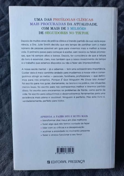 Porque é que Ninguém me Disse Isto Antes? - Dra. Julie Smith