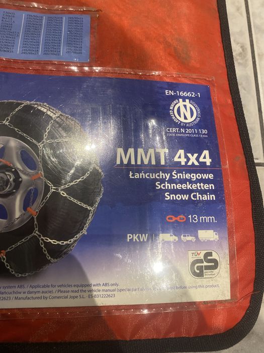 Łancuchy śniegowe zimowe na koła Mammooth MMT 4x4