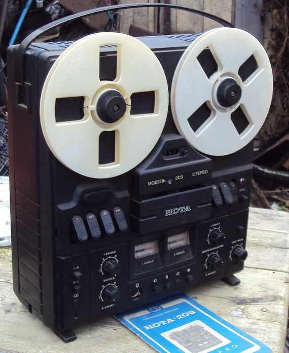 магнитофон НОТА 203 стерео бабинник рабочий/состояние нового\документы