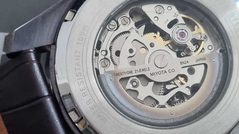 Zegarek Bulova automatyczny złoty brązowy pasek oryginalny