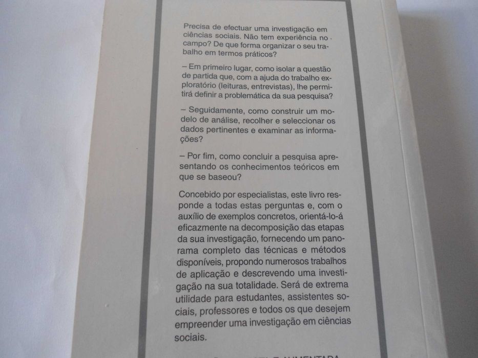 Manual de Investigação em Ciências Sociais de Raymond Quivy e outro
