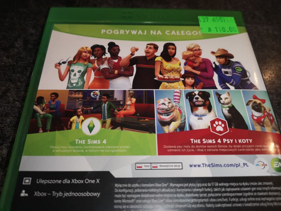 SIMS 4 Zestaw Specjalny (+dodatek PSY i KOTY) XBOX ONE gra PL rzadkość