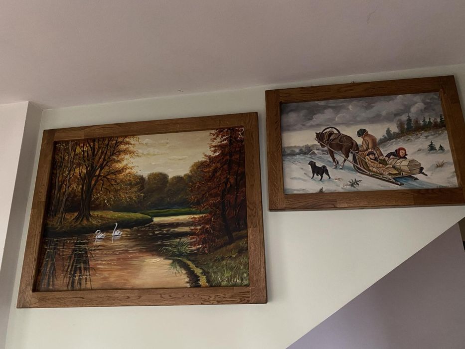 Dębowa rama obrazu lustra