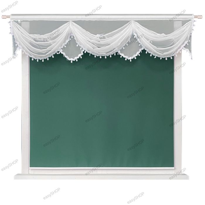 ‼️WYPRZEDAŻ‼️ Krótka firana gotowa 50x175 z gipiurką