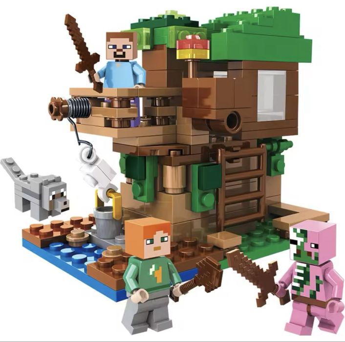 Minecraft Klocki Domek Na Drzewie House Tree Lego Zabawa dla Dzieci
