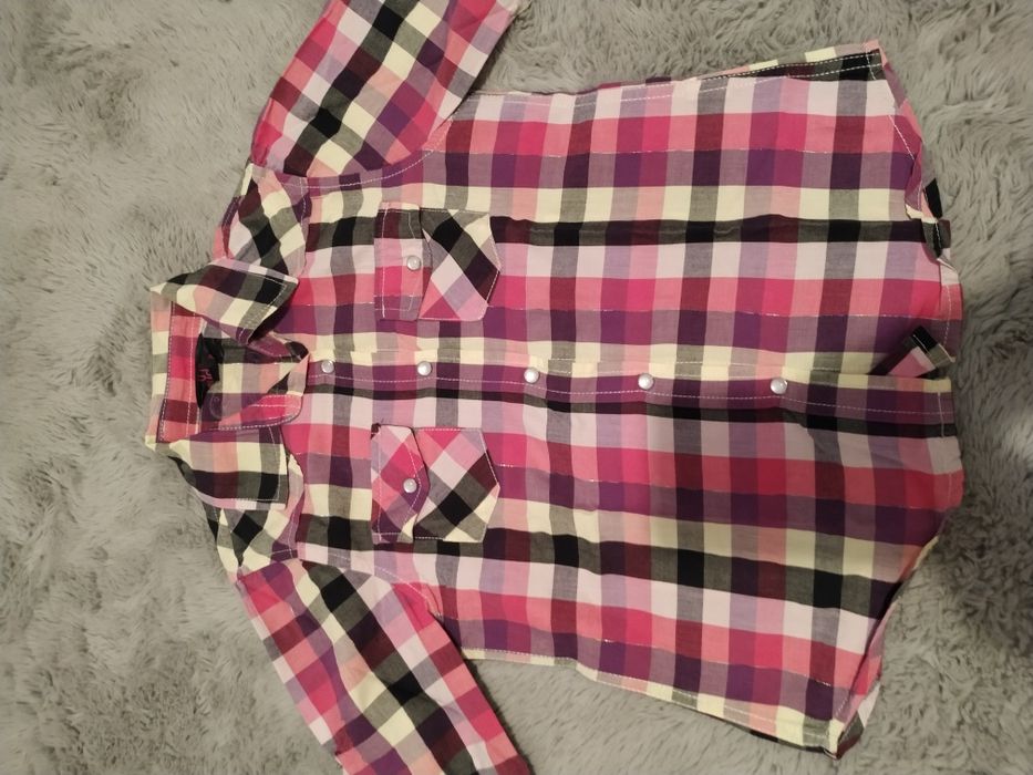 Dziewczęca koszula w kratkę YD, rozm. 152 cm