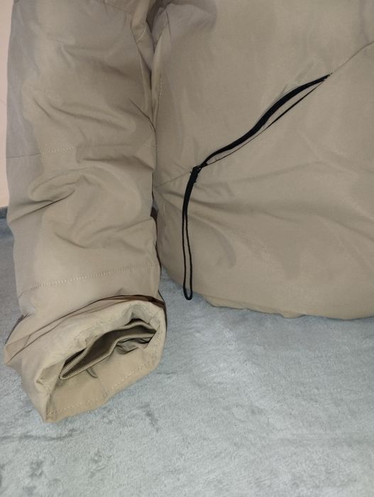 Зимовий/демісезонний пуховик/ курточка жіночий розмір 42-44 бежевого к