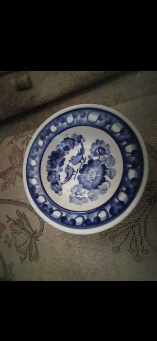 Talerz Fajans Fajans Włocławek  Hand Painted sygnowana PRL