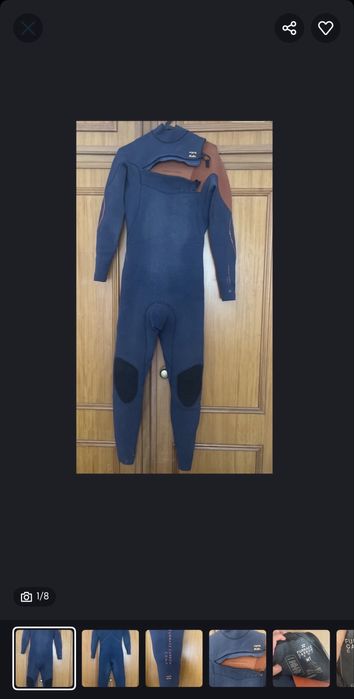 Fato surf Billabong Firnace Carbon tamanho MT