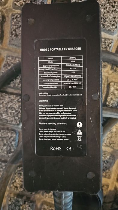 Carregador portátil de carro elétrico  trifásico 22kw