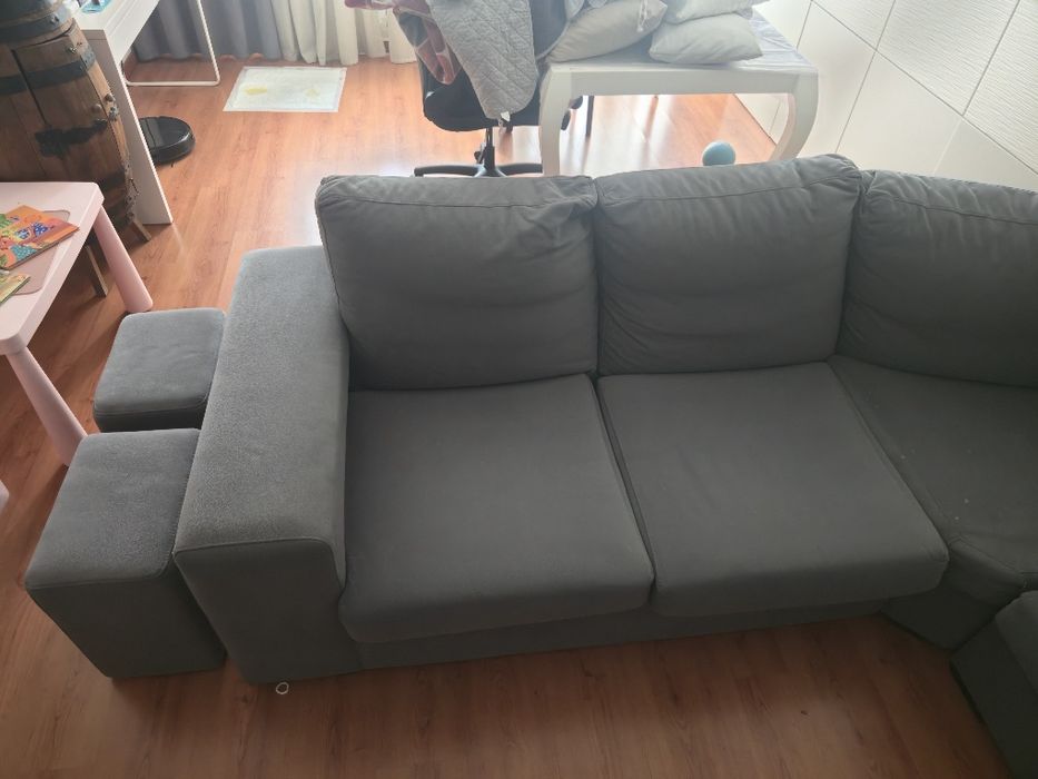 Sofá de canto Cinza