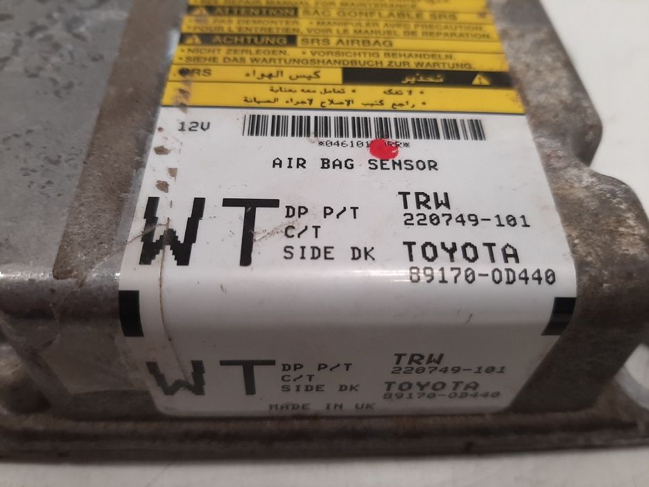 Centralina airbag TOYOTA Yaris (_P9_)
