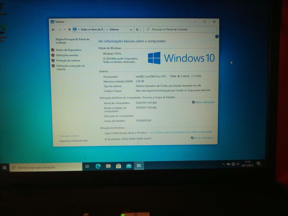 PC HP 530 Intel Core Duo T2600 2GB RAM