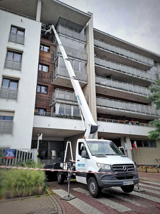 Podnośnik koszowy Pruszków , zwyżka, wysięgnik 20m - 53m
