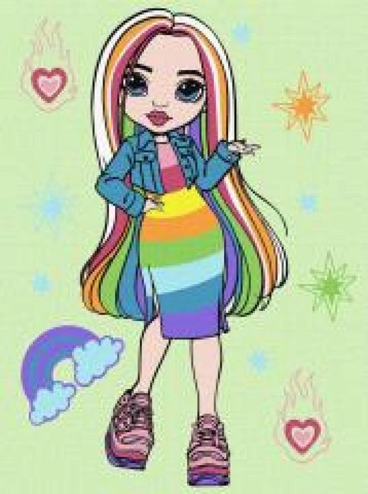 Malowanie po numerach - Rainbow High Amaya Raine Ideyka ,300x15 mm