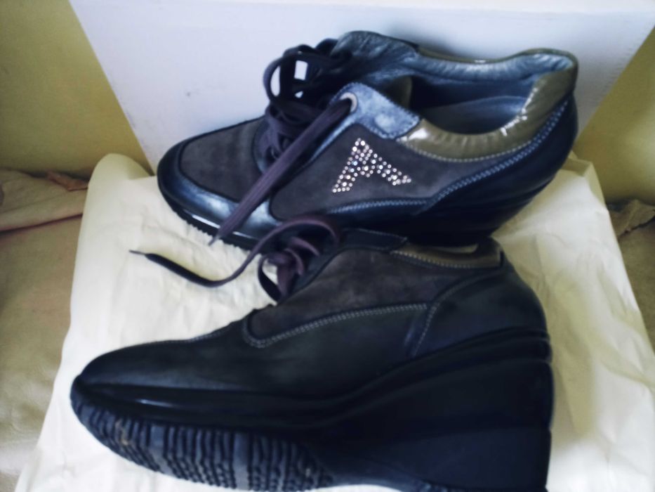 Sneakersy damskie , Andrea Morelli, skóra naturalna , 37