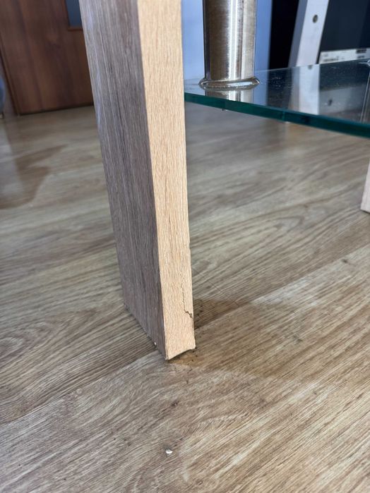 Szklany stolik kawowy – szkło hartowane, nowoczesny design, 130×45×45