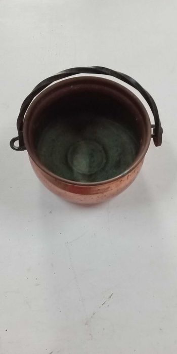 Tacho /vaso em cobre/latão e  outro em estanho para decoração,antigo