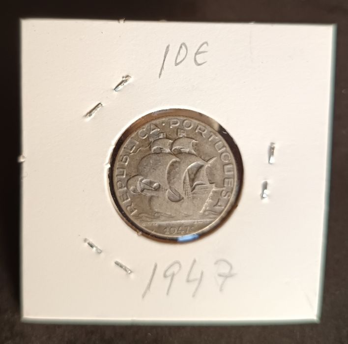 3$50  em prata de 1947  Caravelas Portuguesas