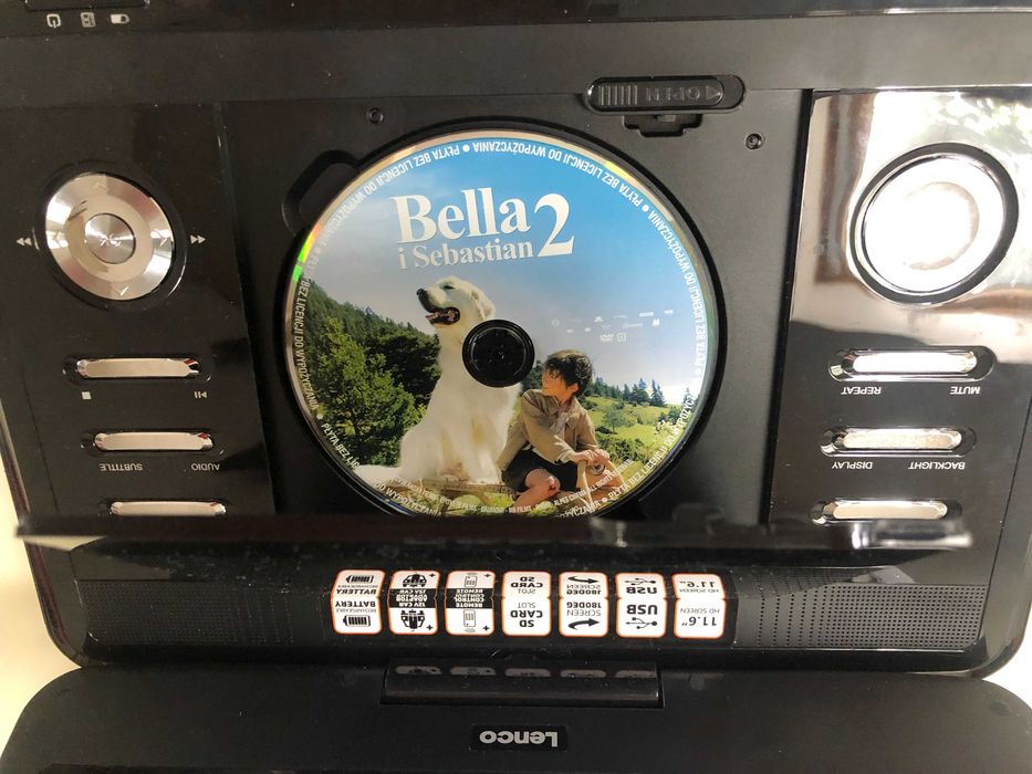 Przenośny odtwarzacz DVD LENCO model DVP 1210  EKRAN  12 CALI + GRATIS