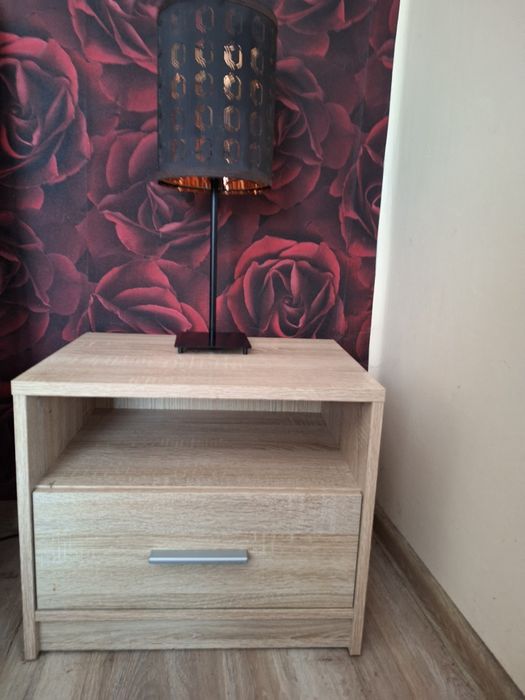 Zestaw: 2 x szafka nocna z lampką