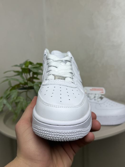 Чоловічі Nike Air Force 1 натуральна шкіра білі В’єтнам 36 37 38 39 41 42 43 44 45