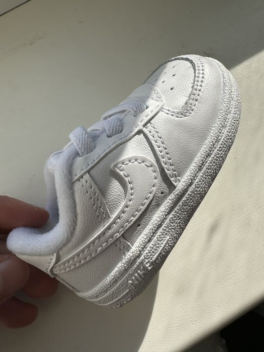 Кросівки дитячі Nike Force 1 Crib білі (оригінал), 0–6 міс, нові