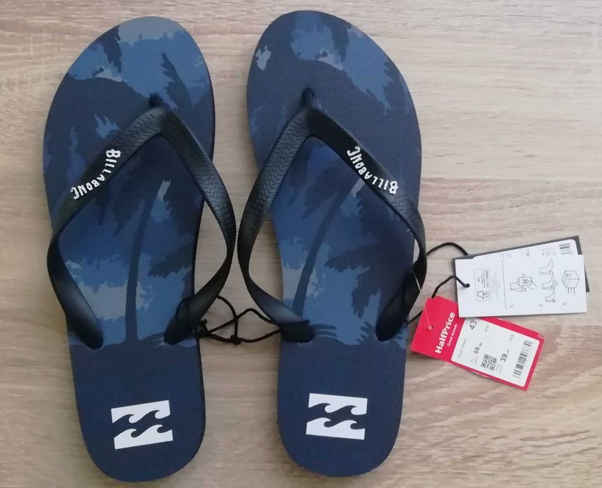 Billabong, japonki, klapki, 43, nowe, tanio