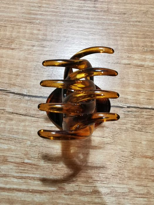 motylek do włosów klips klamra 5 cm / 5 cm solidny bursztynowy ozdoba