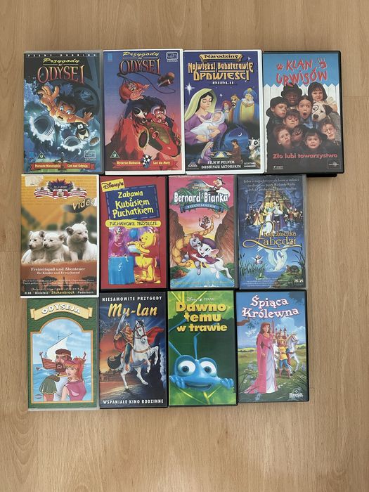 Bajki kasety VHS 11 szt.