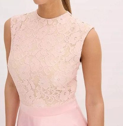 B.P.C sukienka midi różowa z koronką ^38