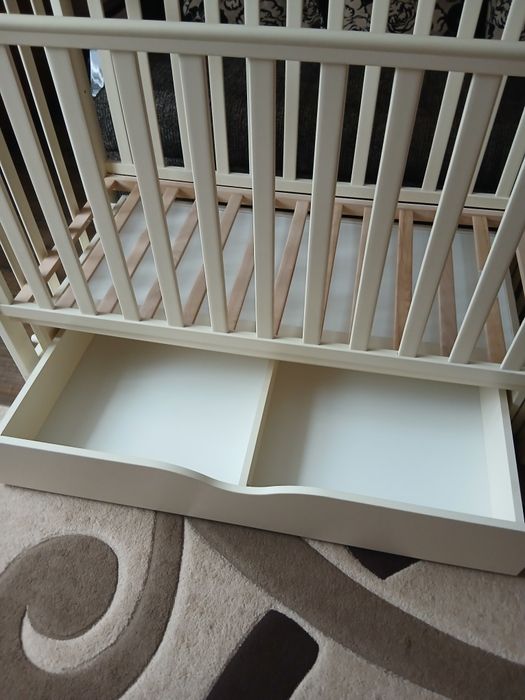 Ліжко дитяче "Верес ЛД 13" cлонова кістка  з матрасом Верес