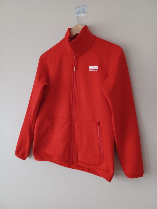Sportowa bluza full zip streetwear M czerwona Husky