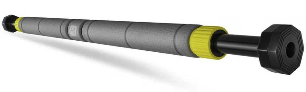 Турнік розсувний Hop-Sport HS-M050DP сіро-жовтий | Турнік у дверний отвір для підтягувань