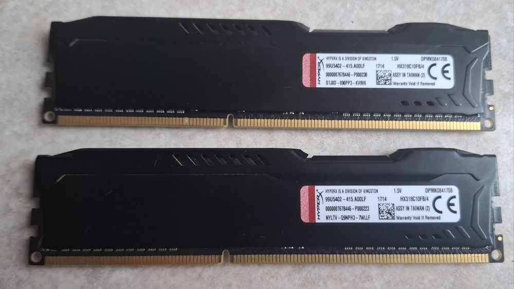 ОЗУ Kingston HyperX FURY DDR3-1866 4GB HX318C10FB/4 (kit of 2*4Gb)