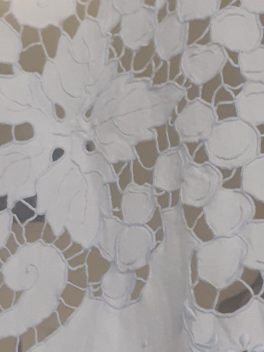 Toalha de mesa, bordado da Madeira, ponto richilieu, vintage