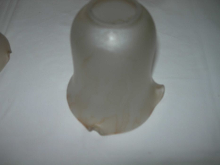 Tulipas de vidro. (3 Peças).