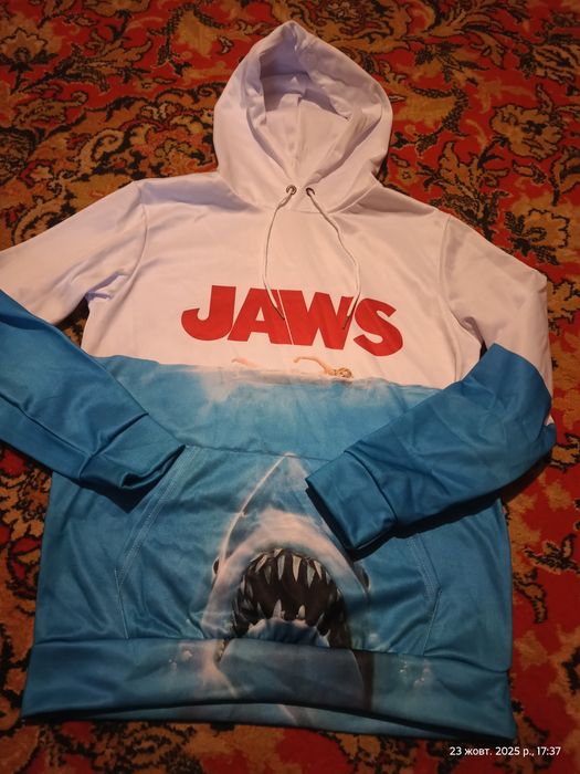 Чоловіча толстовка з візерунком акули JAWS, розмір S
