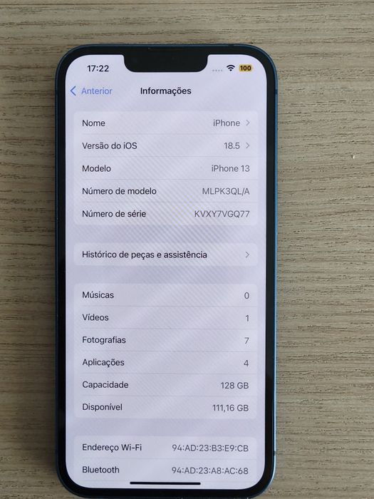 iphone 13 128 gigas Caixa e acessórios