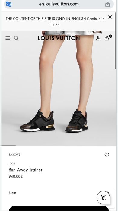 Кросівки Louis Vuitton run away Оригінал