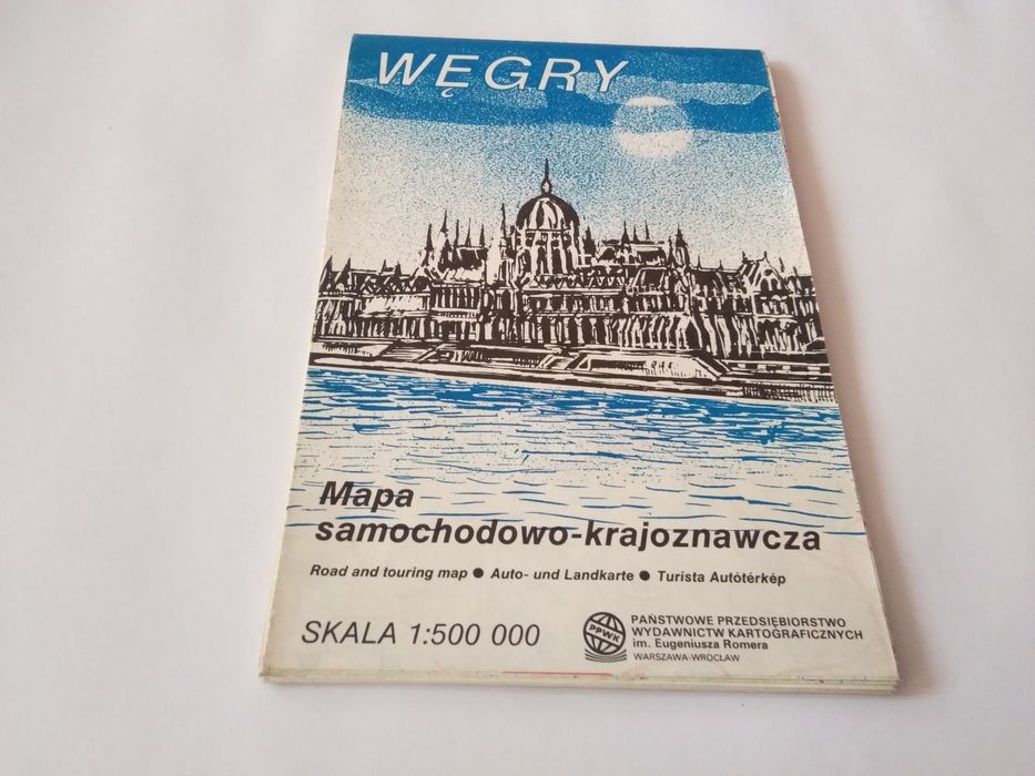 Mapa samochodowa Węgier.