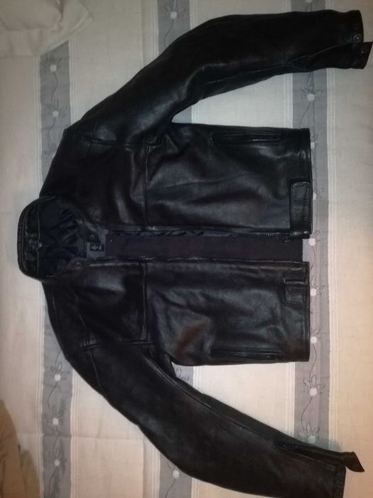 Casaco motard em pele